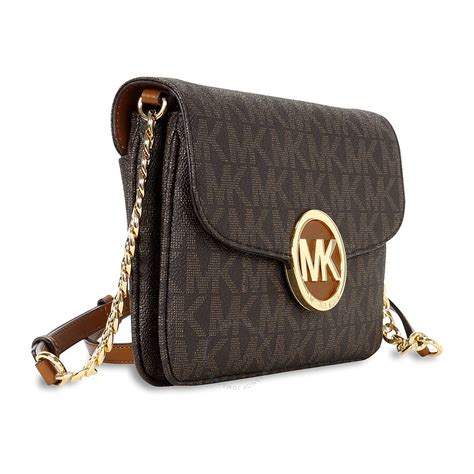 sears michael kors fulton cross over purse with chain strap|Bags .